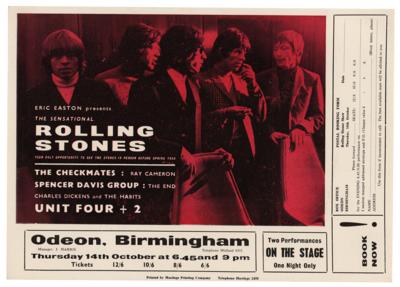Lot #4107 Rolling Stones 1965 Odeon Handbill