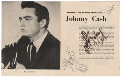 Lot #4260 Johnny Cash Signed Program
