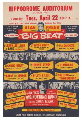 Lot #4250 Buddy Holly and the Crickets 1958 'Alan Freed's Big Beat' Handbill