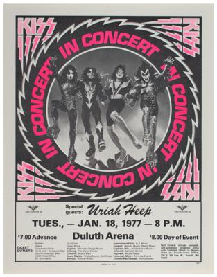 Lot #4419 KISS 1977 Duluth Concert Poster
