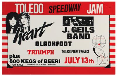 Lot #4410 Heart and J. Geils Band 1980 Toledo Concert Poster - Image 1