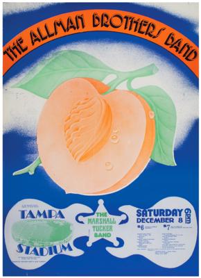 Lot #4357 Allman Brothers 1973 Tampa Concert Poster - Image 1