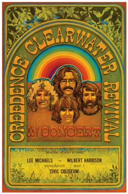 Lot #4384 Creedence Clearwater Revival 1970 Vancouver Concert Poster - Image 1