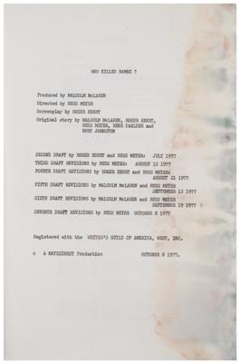 Lot #4523 Sex Pistols Original Draft Script for 'Who Killed Bambi?' - Image 4