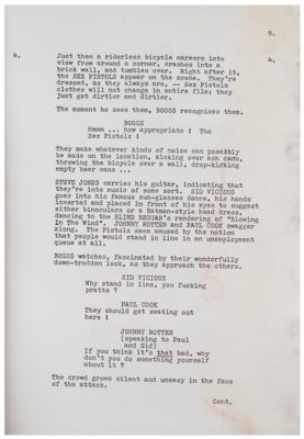 Lot #4523 Sex Pistols Original Draft Script for 'Who Killed Bambi?' - Image 5