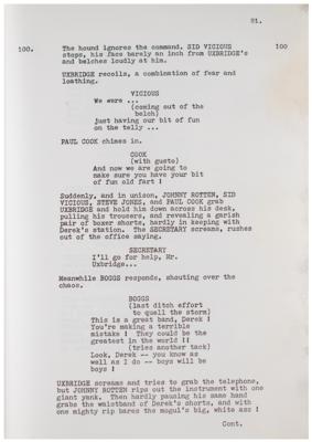 Lot #4523 Sex Pistols Original Draft Script for 'Who Killed Bambi?' - Image 6