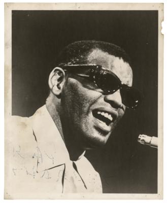 Lot #4157 Ray Charles Signed Photograph - Image 1