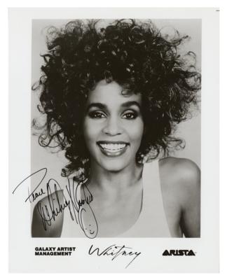Lot #4573 Whitney Houston Signed Photograph