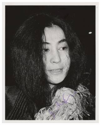 Lot #4062 Yoko Ono Signed Photograph
