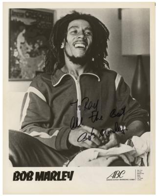 Lot #4340 Bob Marley Signed Photograph
