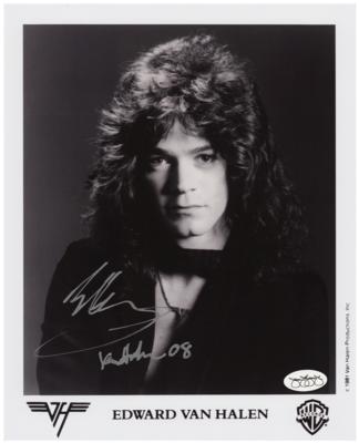 Lot #4452 Eddie Van Halen Signed Photograph