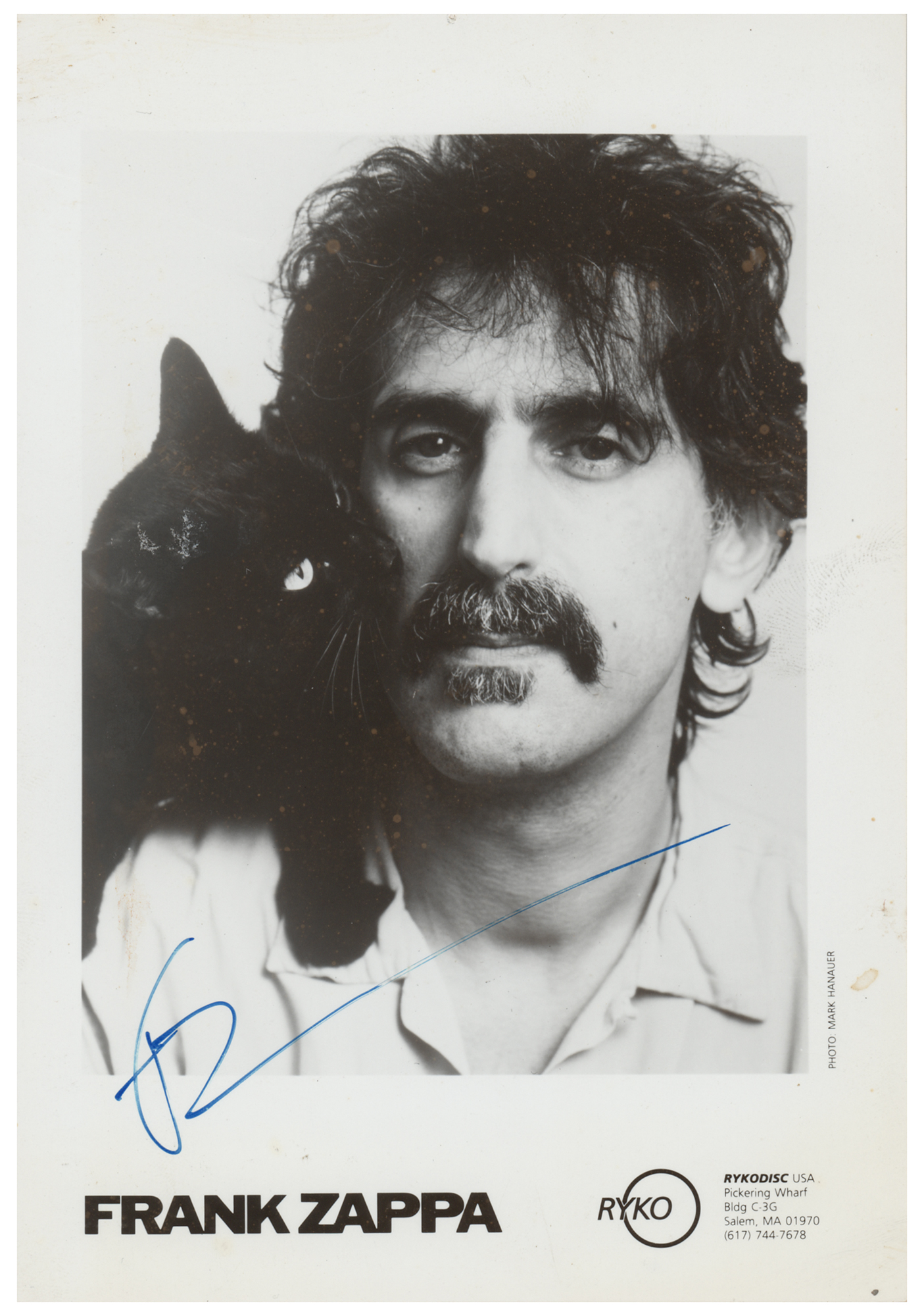 Lot #4459 Frank Zappa Signed Photograph
