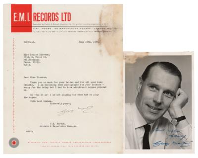 Lot #4059 George Martin Typed Letter Signed and Signed Photograph