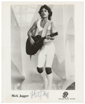 Lot #4100 Mick Jagger Signed Photograph