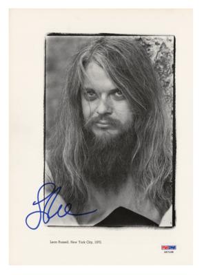 Lot #4440 Leon Russell Signed Photograph - Image 1