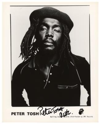 Lot #4449 Peter Tosh Signed Photograph