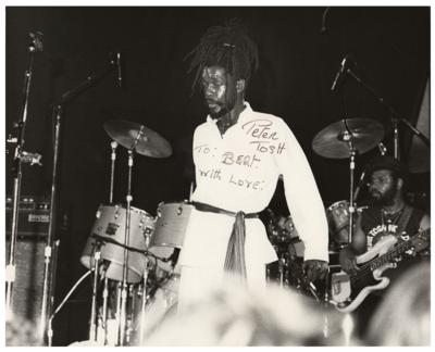 Lot #4345 Peter Tosh Signed Photograph - Image 1