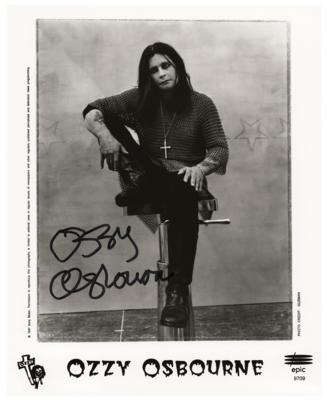 Lot #4430 Ozzy Osbourne Signed Photograph