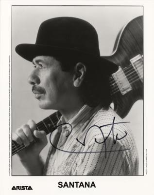 Lot #4313 Carlos Santana Signed Photograph