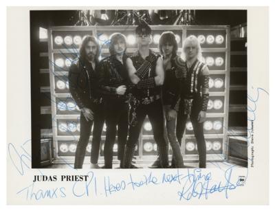 Lot #4579 Judas Priest Signed Photograph