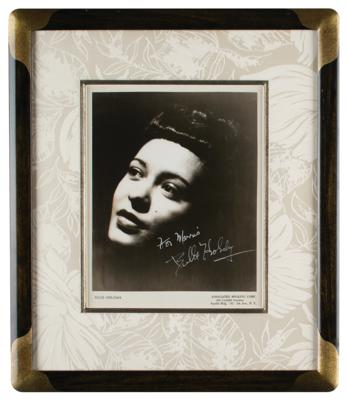 Lot #4162 Billie Holiday Signed Photograph