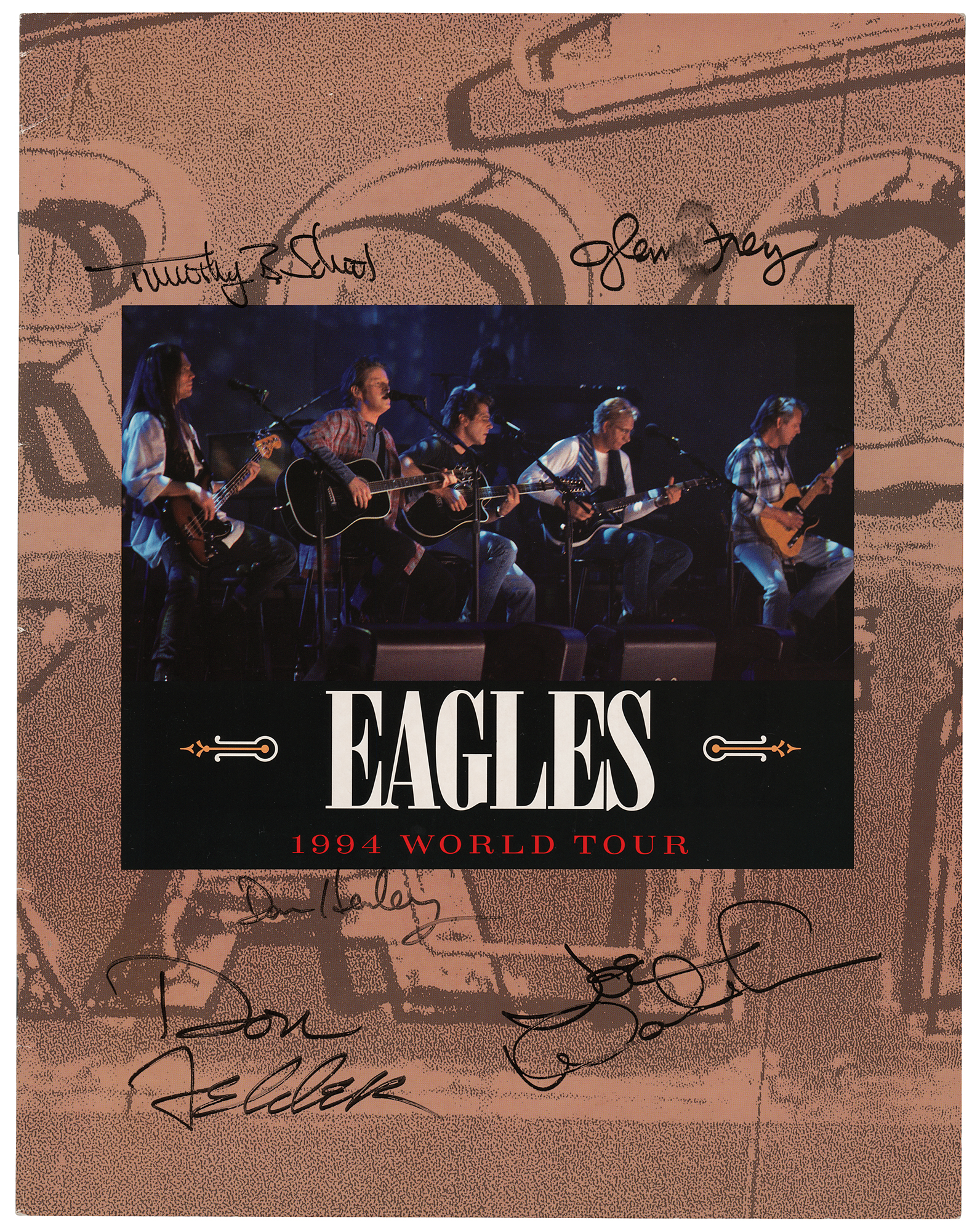 Lot #4334 The Eagles Signed Tour Program