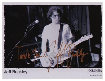 Lot #4619 Jeff Buckley Signed Photograph