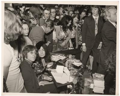 Lot #4056 John Lennon and Yoko Ono Original Wire Photograph