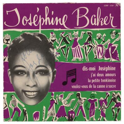 Lot #4167 Josephine Baker Signed 45 RPM Record