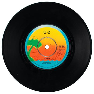 Lot #4596 U2 Signed 45 RPM Record - Image 2