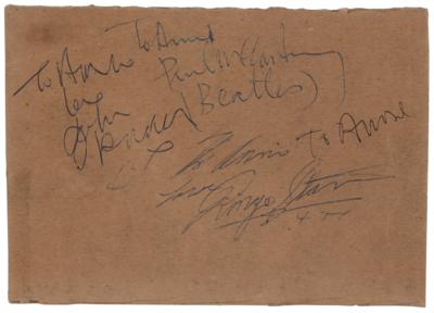 Lot #4003 Beatles: Lennon, McCartney, and Starr Signatures - Image 1