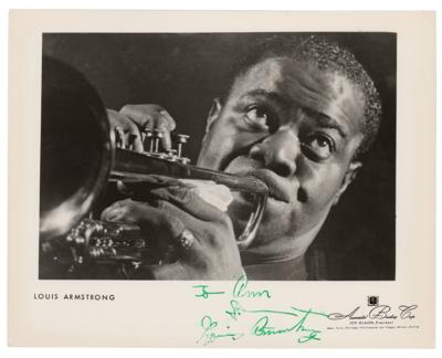 Lot #4166 Louis Armstrong Signed Photograph