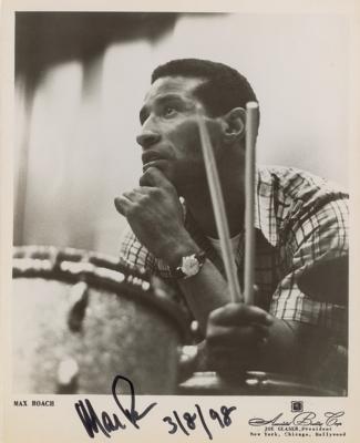 Lot #4223 Max Roach Signed Photograph - Image 1