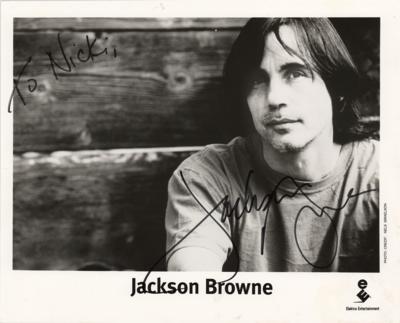 Lot #4371 Jackson Browne Signed Photograph