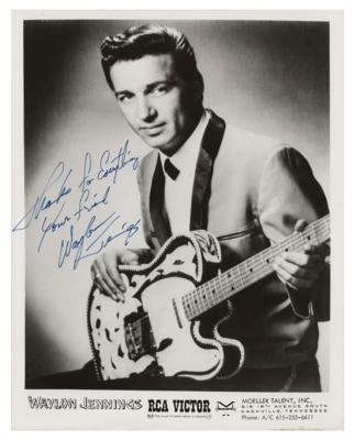 Lot #4266 Waylon Jennings Signed Photograph