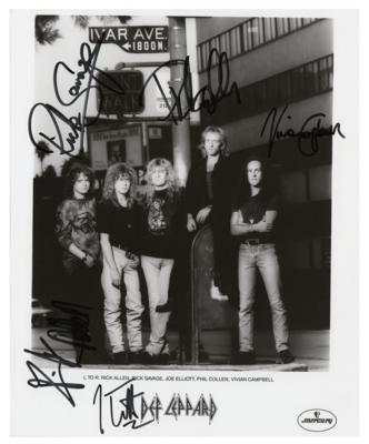Lot #4565 Def Leppard Signed Photograph