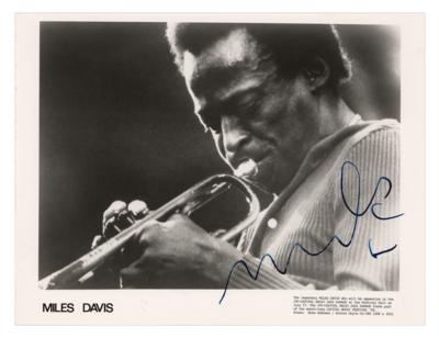 Lot #4160 Miles Davis Signed Photograph