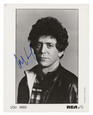Lot #4436 Lou Reed Signed Photograph