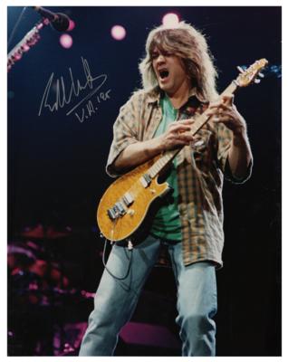 Lot #4451 Eddie Van Halen Signed Photograph