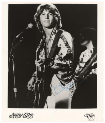 Lot #4406 Andy Gibb Signed Photograph