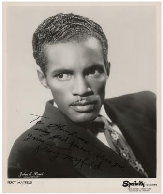 Lot #4253 Percy Mayfield Signed Photograph