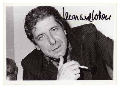 Lot #4382 Leonard Cohen Signed Photograph