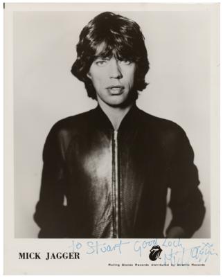 Lot #4101 Mick Jagger Signed Photograph