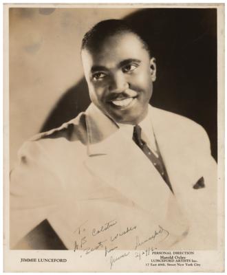 Lot #4213 Jimmie Lunceford Signed Photograph