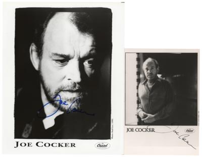 Lot #4291 Joe Cocker (2) Signed Photographs