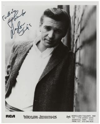 Lot #4267 Waylon Jennings Signed Photograph
