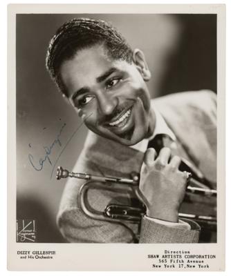 Lot #4196 Dizzy Gillespie Signed Photograph