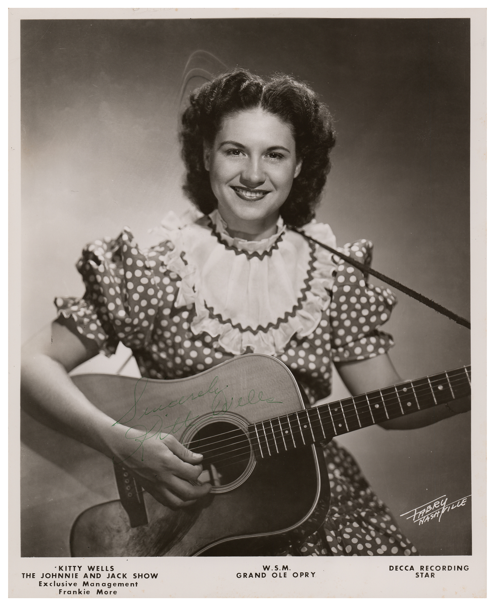 Lot #4272 Kitty Wells Signed Photograph