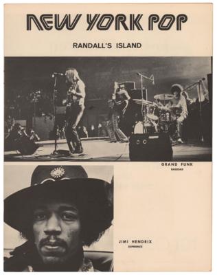 Lot #4080  Jimi Hendrix: Rare 1970 New York Pop Festival Program - Image 2