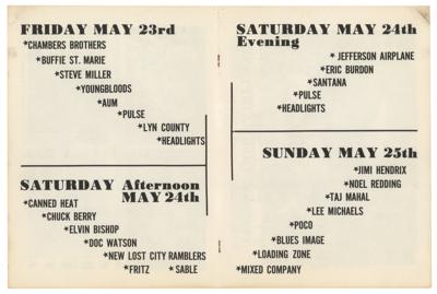 Lot #4077 Jimi Hendrix Experience: Rare 1969 Northern California Folk-Rock Festival Program - Image 3